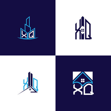XQ Real Estate Lettermark Logo Design Set &ndash; Modern Architecture and Building Concepts