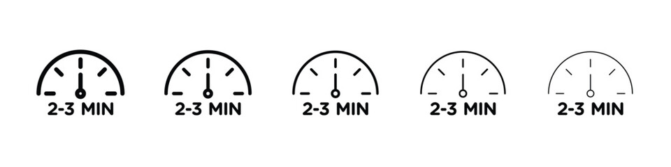 2 to Minutes preparation icon filled flat sign concept for web design.