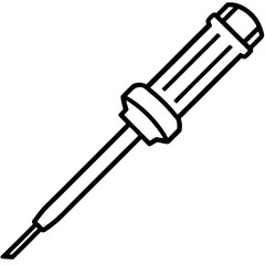 Hand Tool Screwdriver Line Art