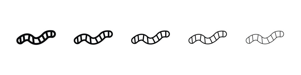 Worm icon filled flat sign concept for web design.
