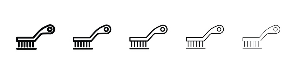 Wire brush icon filled flat sign concept for web design.