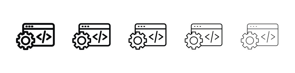 Web development icon filled flat sign concept for web design.