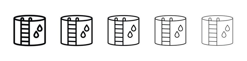 Water tank icon filled flat sign concept for web design.