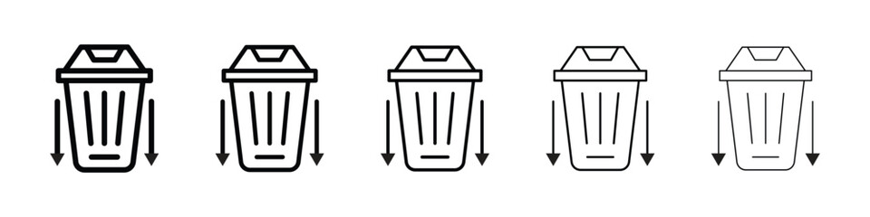 Waste reduction icon filled flat sign concept for web design.