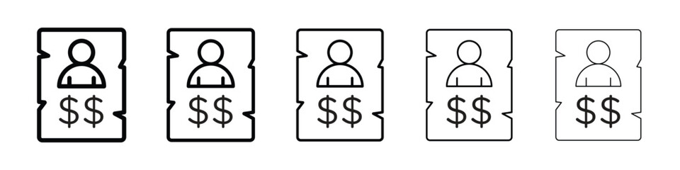 Wanted icon filled flat sign concept for web design.