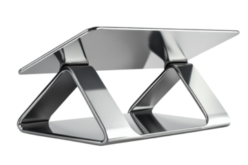 A minimalist tablet stand radiating modern elegance elevating device visibility and on transparent background
