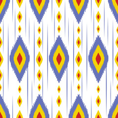 Beautiful Ikat seamless pattern design by geometric 