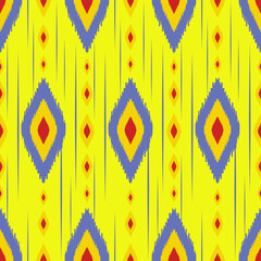 Beautiful Ikat seamless pattern design by geometric 