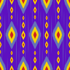 Beautiful Ikat seamless pattern design by geometric 
