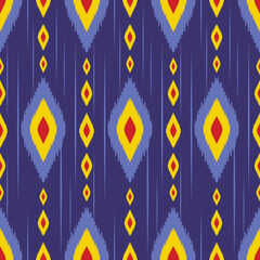 Beautiful Ikat seamless pattern design by geometric 