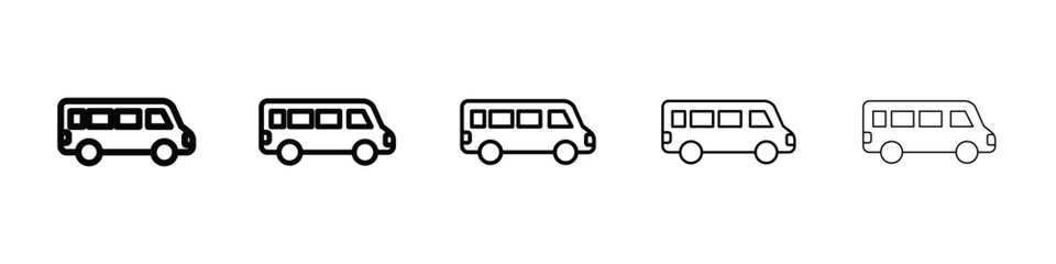 Van icon filled flat sign concept for web design.