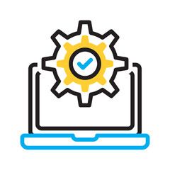 Vector multi color icon for Software testing