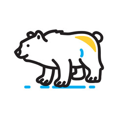 Vector multi color icon for Bear