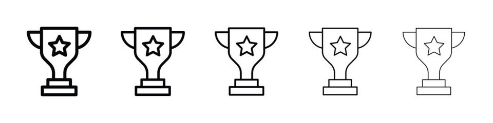Trophy icon filled flat sign concept for web design.