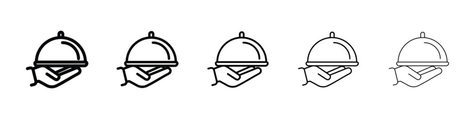 Tray of food icon filled flat sign concept for web design.