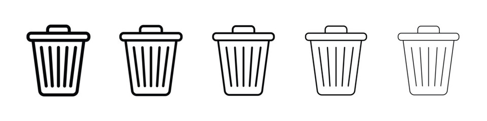 Trash icon filled flat sign concept for web design.