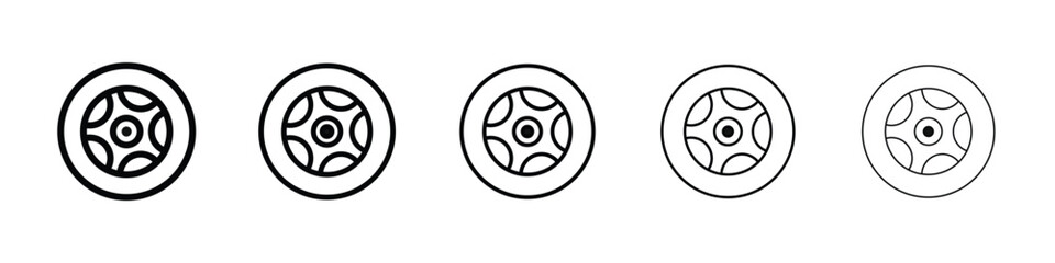 Tire icon filled flat sign concept for web design. © Recoonde