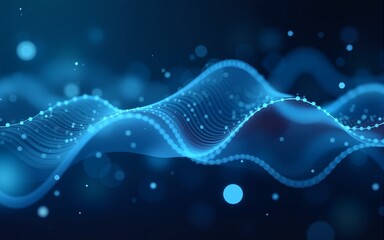 Financial Dynamics: Visualize the pulse of the market with this image of abstract blue data streams, forming dynamic patterns, reflecting the ebb and flow of financial markets. High quality