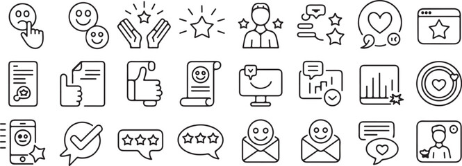 Customer Feedback Icons Satisfaction, Reviews, Ratings & More