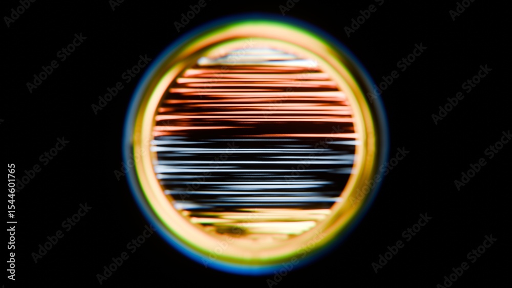 Aufkleber a close up of a circular object with a reflection