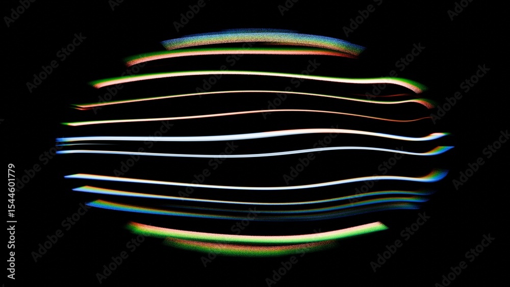 Poster a black background with a black background and a red and green light