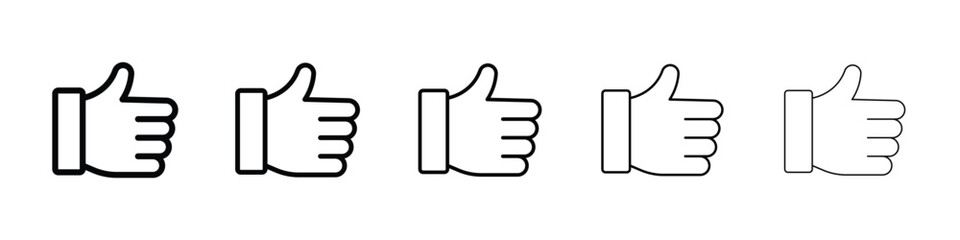 Thumb icon filled flat sign concept for web design.