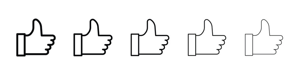 Thumb icon filled flat sign concept for web design.