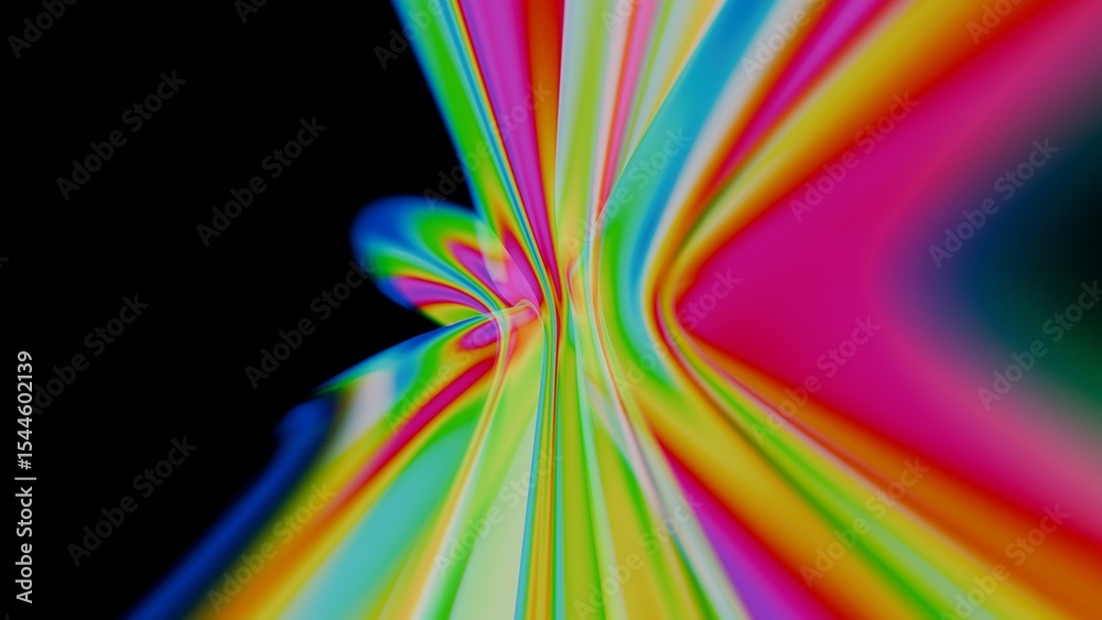 Aufkleber a colorful abstract background with a black background