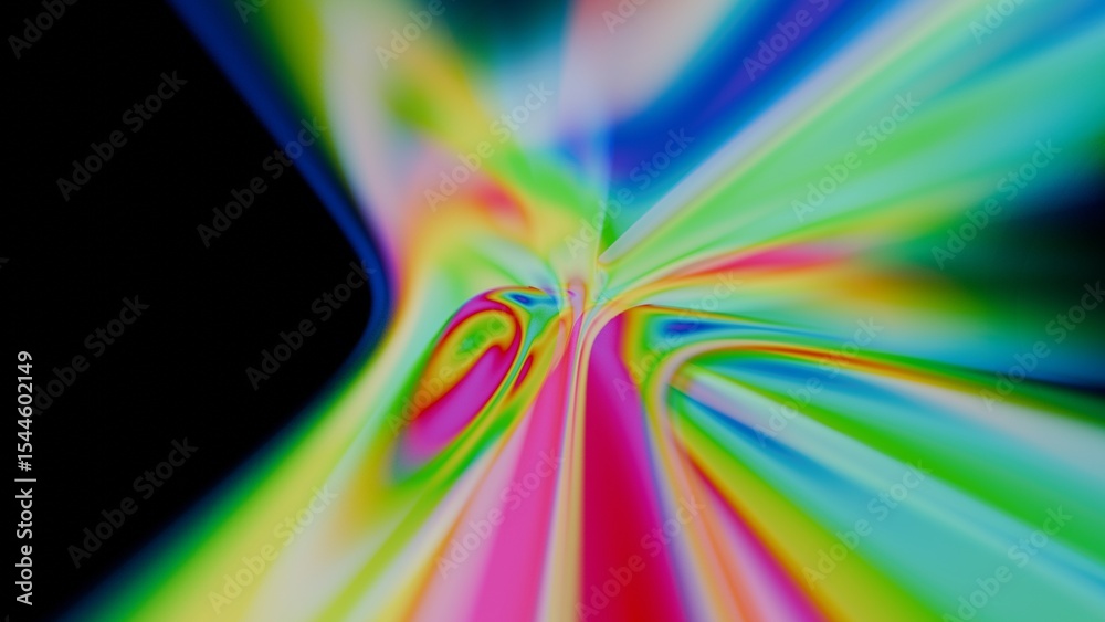 Aufkleber a colorful abstract background with a black background