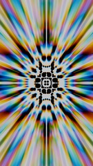 a colorful background with a large flower