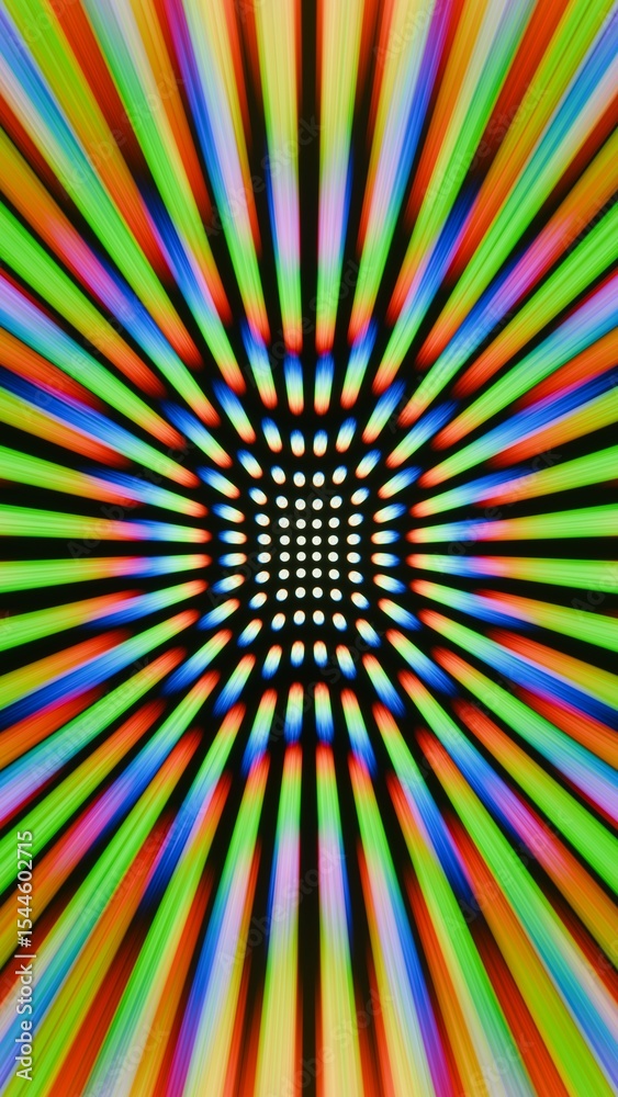 Poster a colorful background with a large, colorful, circular pattern