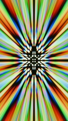 a colorful background with a star burst