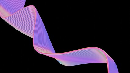 a curved wave of light