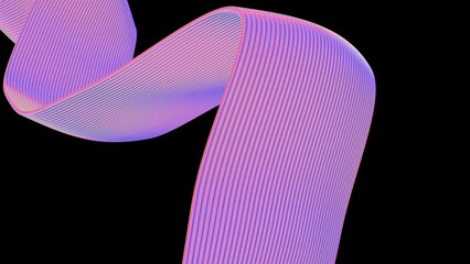 a pink and blue striped pattern on a black background