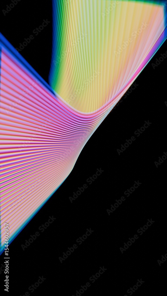 Aufkleber a close up of a colorful object on a black background