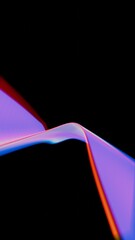 a close up of a black background with a red and blue wave