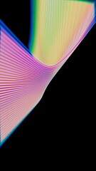 a close up of a colorful object on a black background