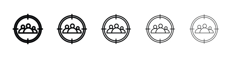 Target market icon filled flat sign concept for web design.