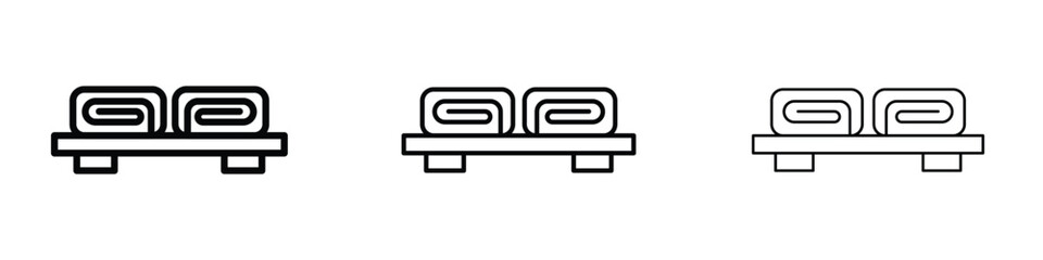 Tamagoyaki icon filled flat sign concept for web design.