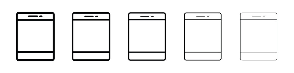 Tablet icon filled flat sign concept for web design.