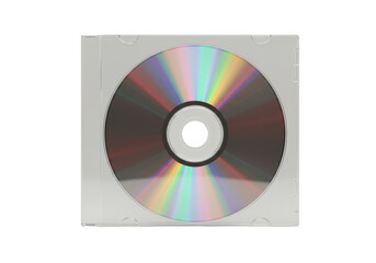 Isolated Compact Disc in Clear Jewel Case