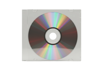 Isolated Compact Disc in Clear Jewel Case
