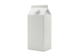 Isolated Plain White Milk Carton Ready for Branding