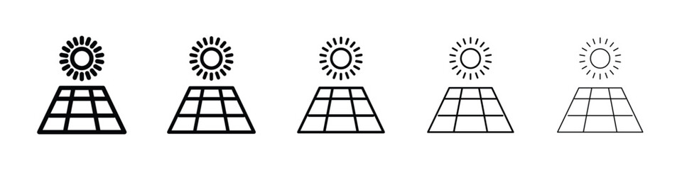 Sun energy icon filled flat sign concept for web design.