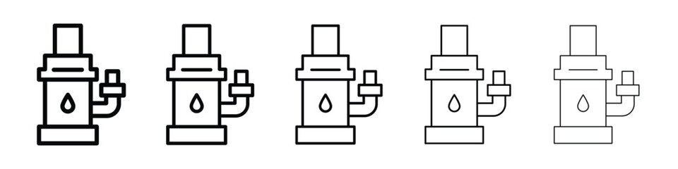 Sump pump icon filled flat sign concept for web design.