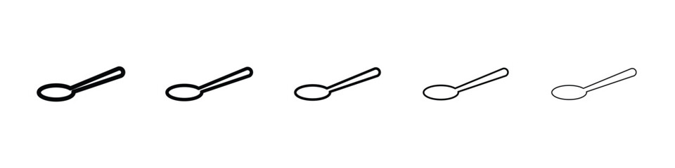 Spoon icon filled flat sign concept for web design.