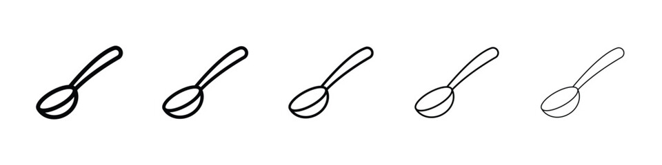 Spoon icon filled flat sign concept for web design.