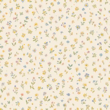 seamless pattern with little flowers