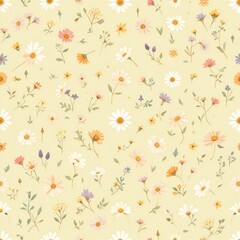 seamless background with flowers