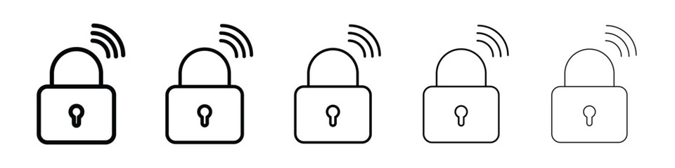 Smart lock icon filled flat sign concept for web design.